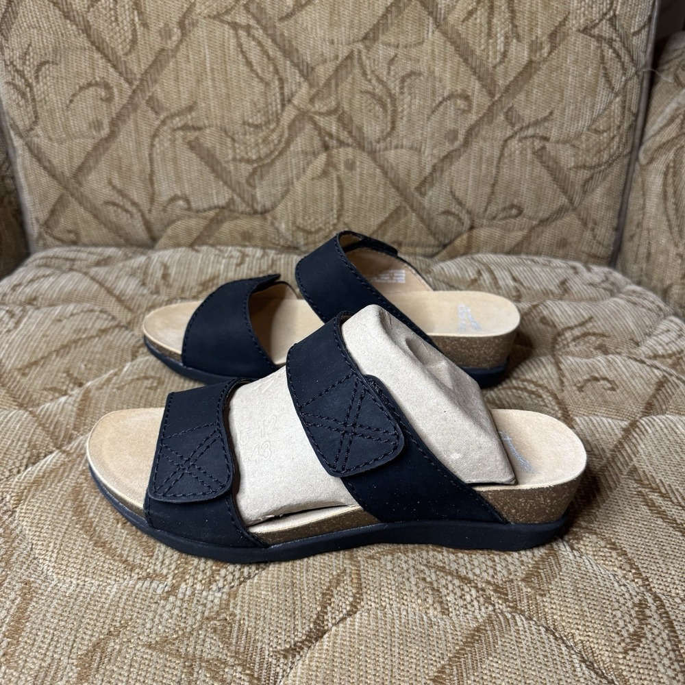Dansko‎ Maddy Black Milled Nubuck Sandal Slide Women's EU 40 US 9.5-10 New